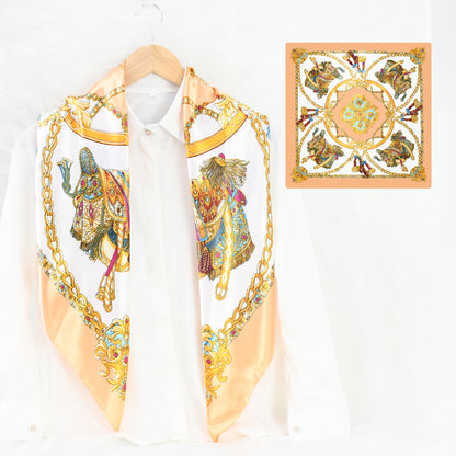 Luxurious Printed Silk Scarves (90x90cm) - 25 Unique Designs