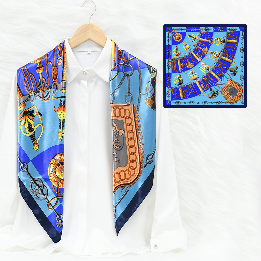 Luxurious Printed Silk Scarves (90x90cm) - 25 Unique Designs